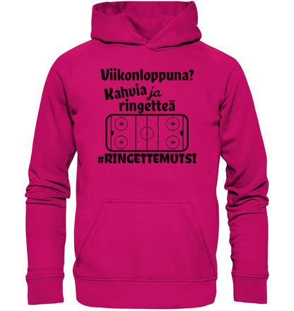 Viikonloppuna? ...kahvia #ringettemutsi huppari unisex - FourFan