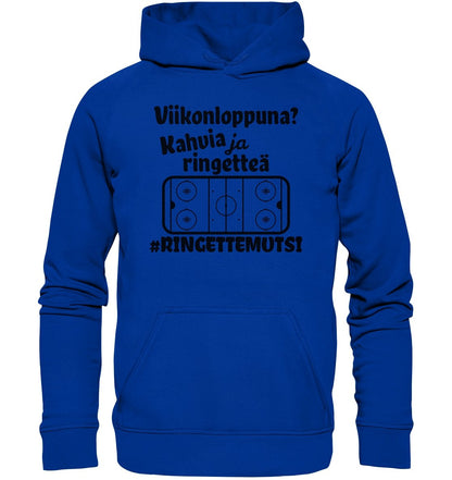 Viikonloppuna? ...kahvia #ringettemutsi huppari unisex - FourFan