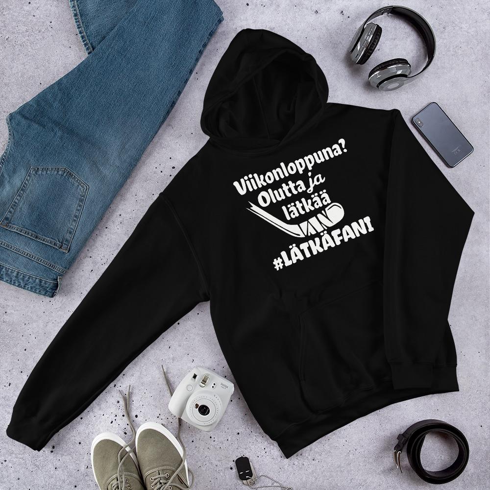 Viikonloppuna? #lätkäfani huppari unisex - FourFan