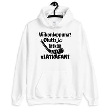 Lataa kuva Galleria-katseluun, Viikonloppuna? #lätkäfani huppari unisex - FourFan
