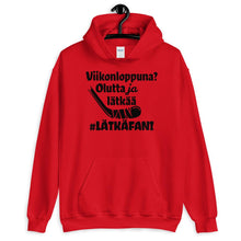 Lataa kuva Galleria-katseluun, Viikonloppuna? #lätkäfani huppari unisex - FourFan
