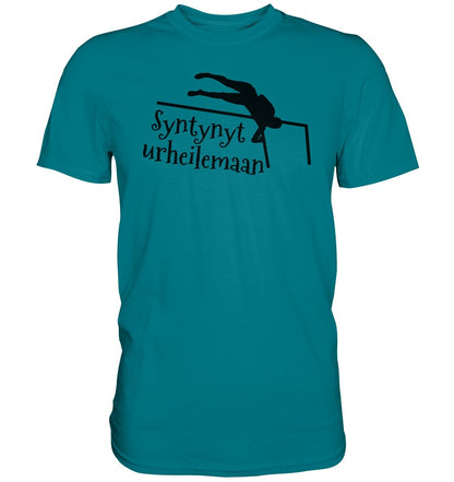 Yleisurheilu Syntynyt urheilemaan t-paita unisex - Premium Shirt - FourFan